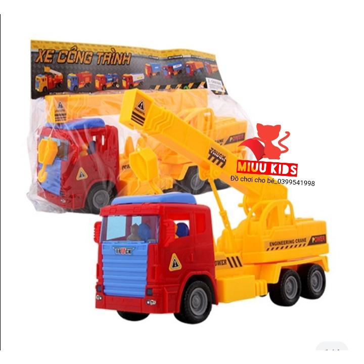 Đồ Chơi Hướng Nghiệp Xe Cẩu Công Trình Cho Bé Loại Lớn Hàng VN