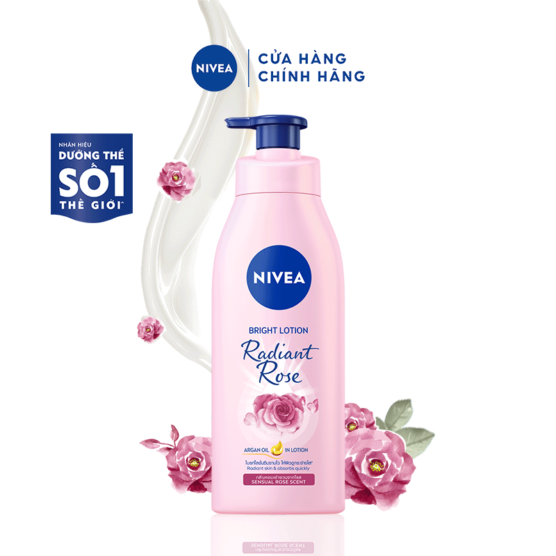 Sữa Dưỡng Thể NIVEA Sáng Da Hương Hoa Hồng - 85707