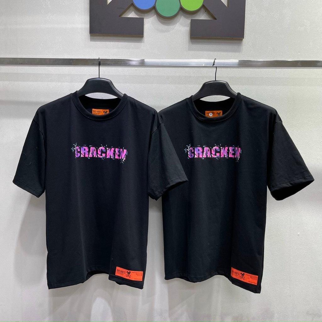 Áo thun tay lỡ unisex Cracken đầy đủ tem cổ tag tay Hany shop