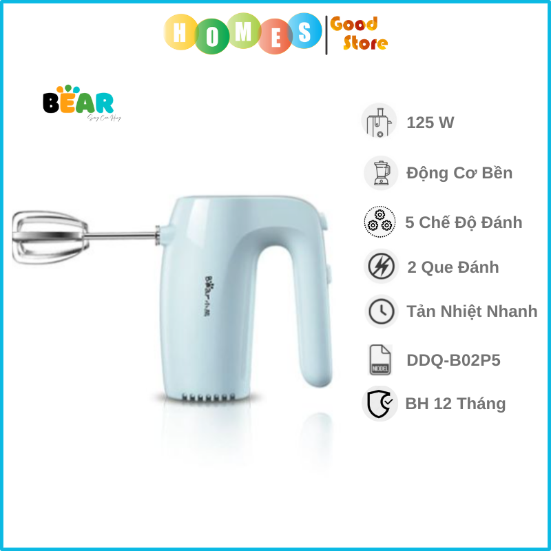 Máy Đánh Trứng Cầm Tay BEAR DDQ-B02P5 - Hàng Chính Hãng