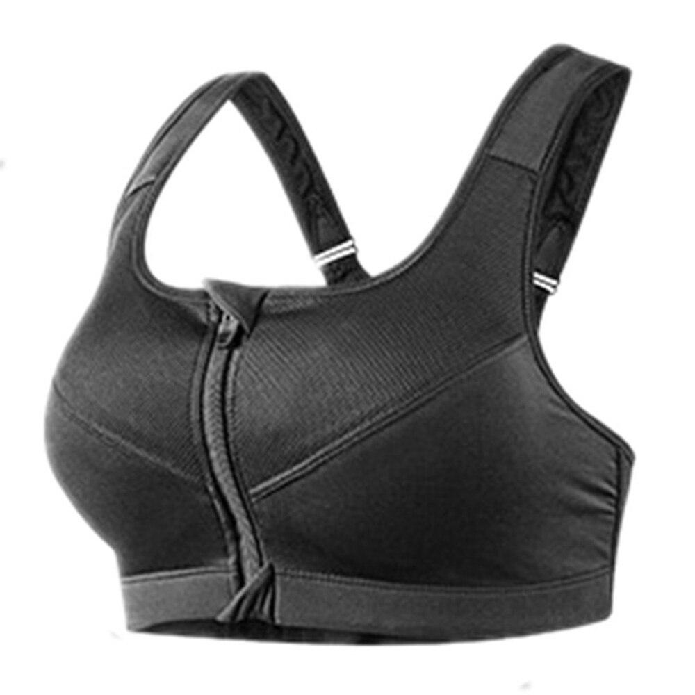 Women Zipper Push Up Sports Bras Vest Underwear Shockproof Breathable Gym Fitness Athletic Running Yoga Sport Tops S-XXL