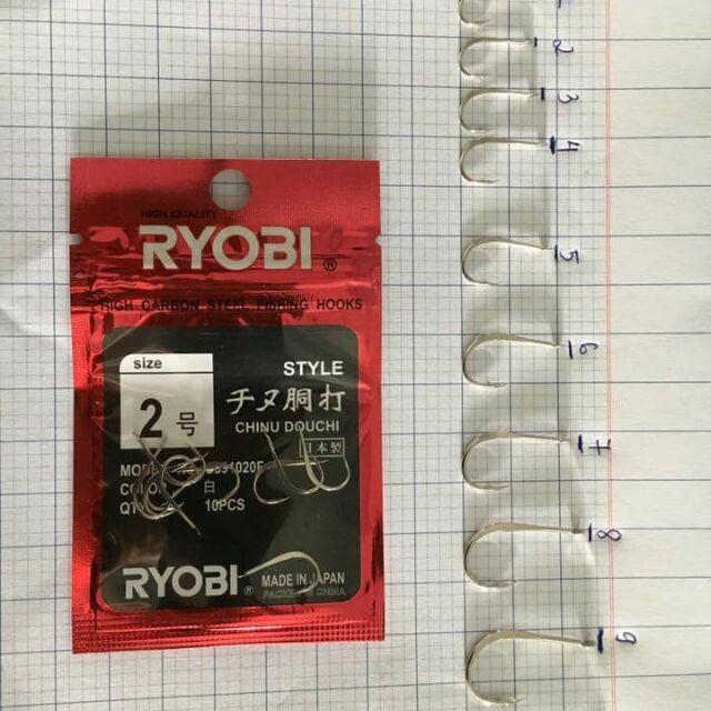 Lưỡi Câu Đơn Ryobi đủ size