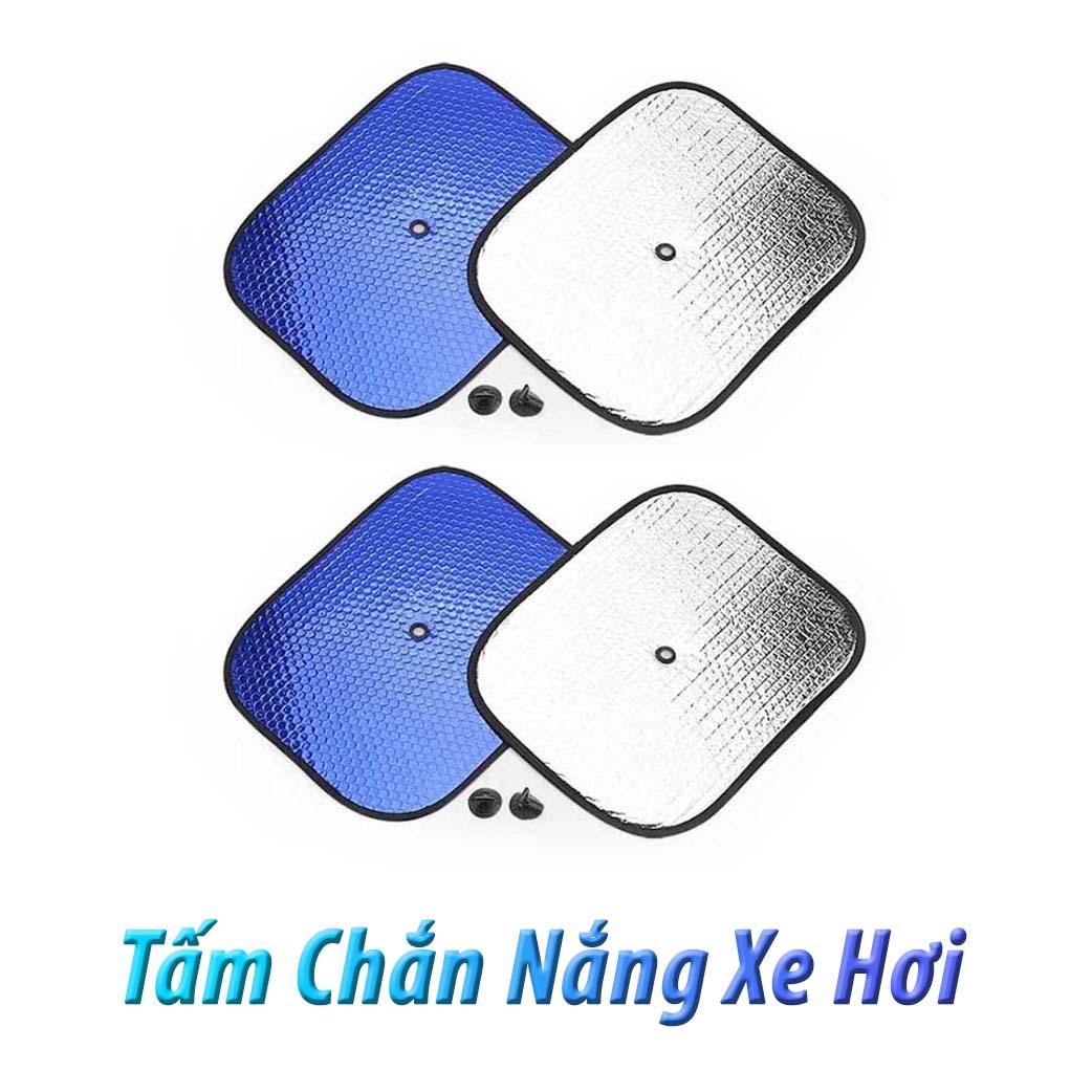 Set 2 Tấm Chắn Nắng, Tia UV Cho Ô Tô / Xe Hơi 2 Mặt Có Núm Hít Cực Chắc