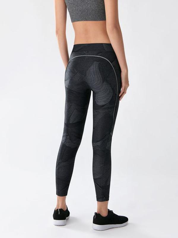 Quần Legging Oysho Printed Striped Leggings- SIZE XS