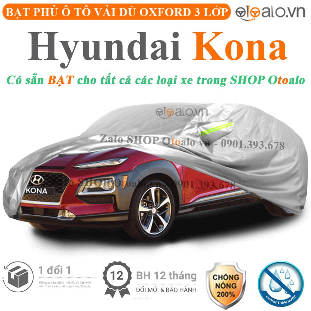 Bạt che phủ xe ô tô Hyundai Kona vải dù 3 lớp CAO CẤP BPXOT - OTOALO