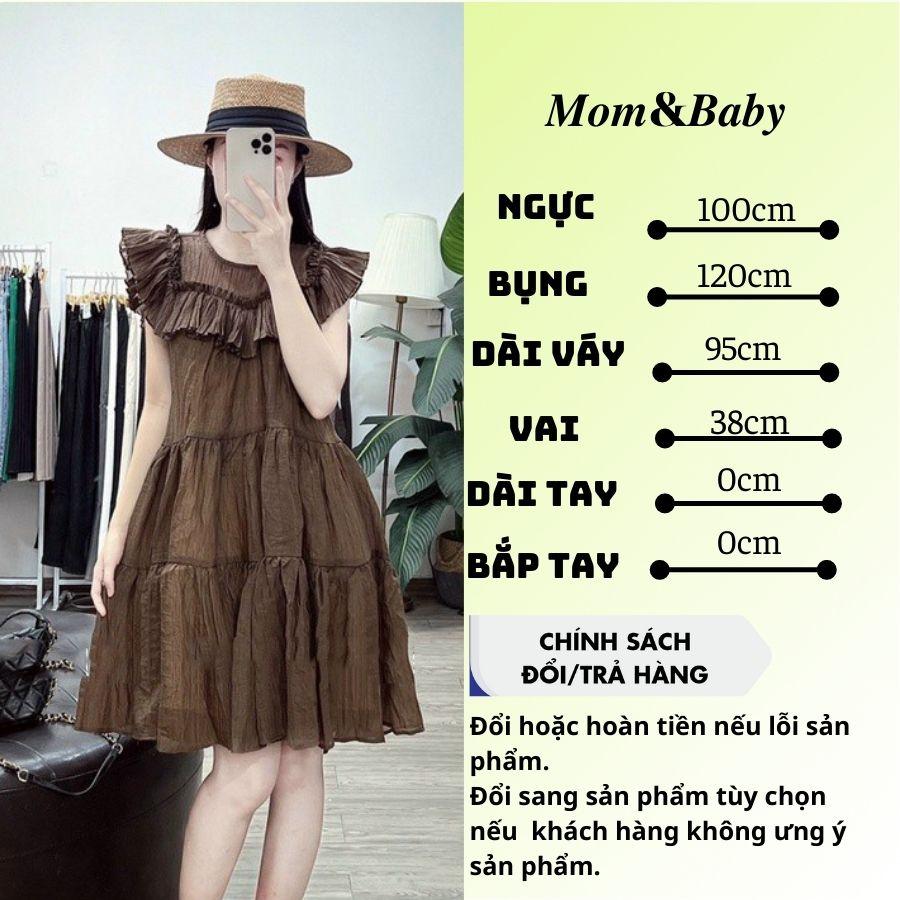 Váy Bầu Đầm Bầu Sát Nách 3 Lỗ Tay Cánh Tiên Mùa Hè Thoáng Mát Đi Chơi Đi Biển M566 Mom and Babby