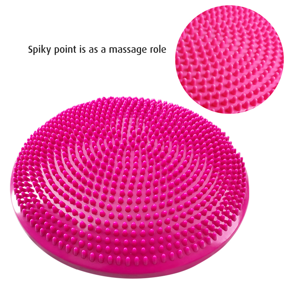 Đĩa cân bằng tập Yoga 33CM có ống bơm bằng PVC chất lượng cao, chống trượt và chống nứt