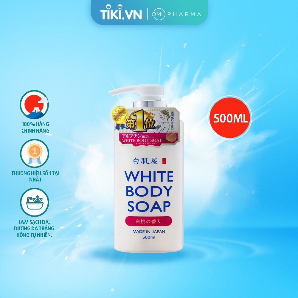 Sữa tắm trắng da hương đào White Body Soap (500ml)