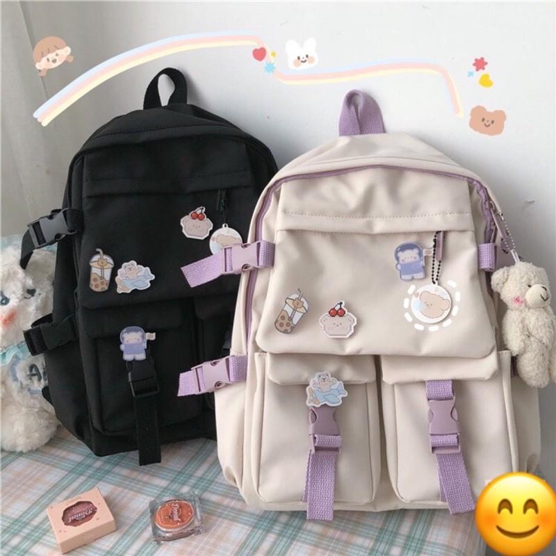 Balo nắp gập ulzzang nhiều màu