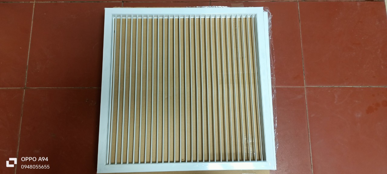 Cửa gió nan bầu dục 600x600mm cửa gió hồi miệng gió vuông, miệng gió nhôm, nan gió