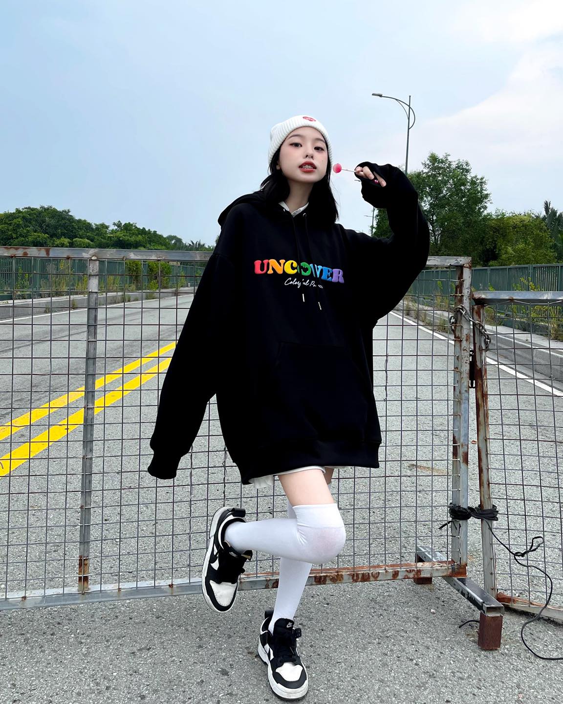 Áo hoodie unisex uncover basic Áo khoác nỉ uncover basic ver2 full tag - Gin Store