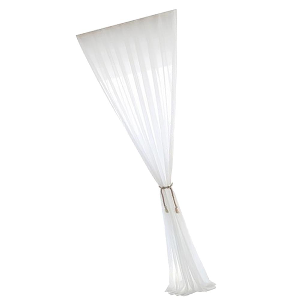 2pcs Sheer Chiffon Voile Curtain Panel Drape for Patio Sliding Doors 55x94inch