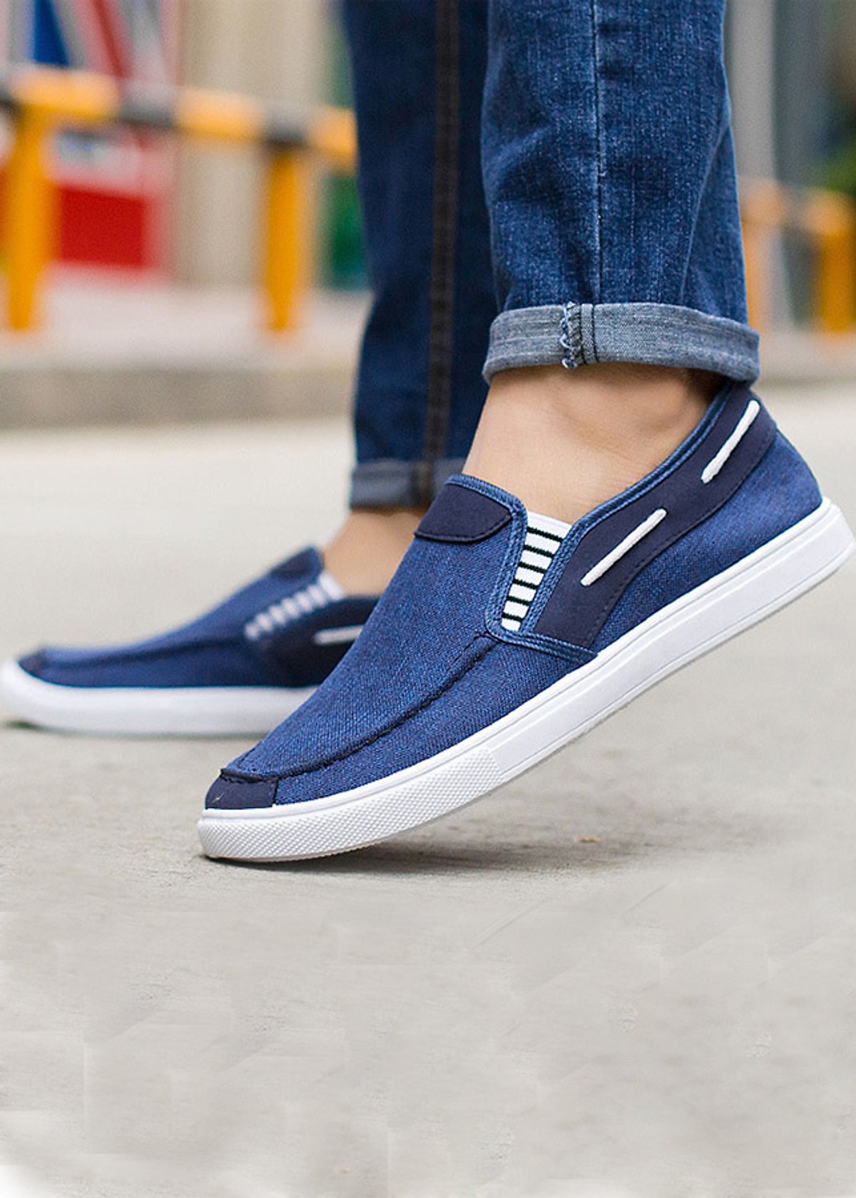 Giày Sneakers TZN Nam Xanh Navy Cao Cấp - TN95