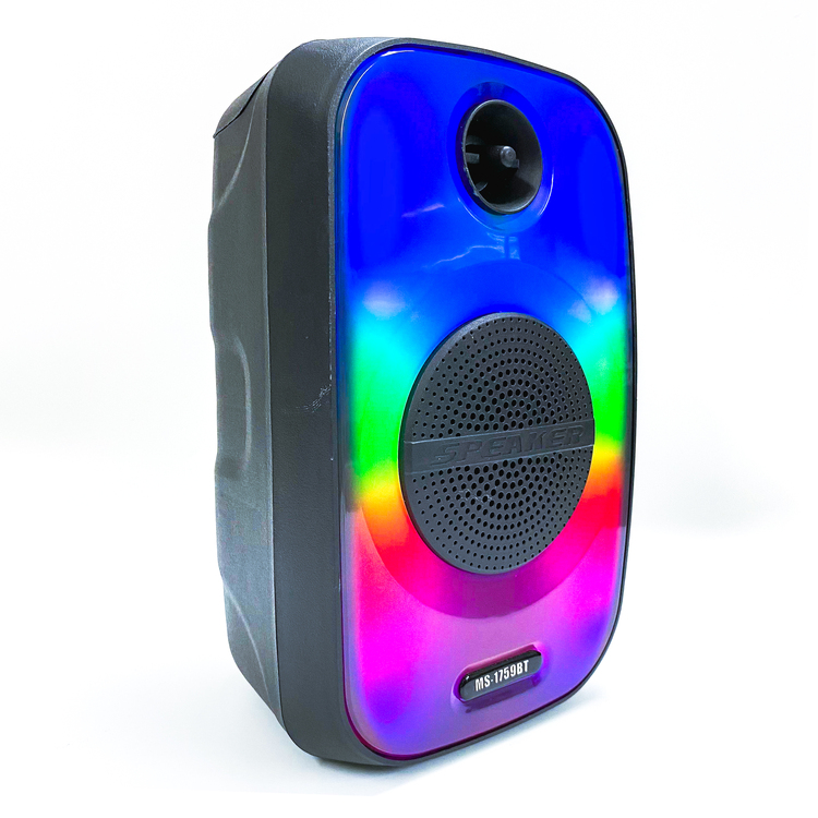 Loa Bluetooth MS-1759BT với đèn led RGB âm thanh bass mạnh tích hợp khe cắm thẻ nhớ, USB và có thể karaoke