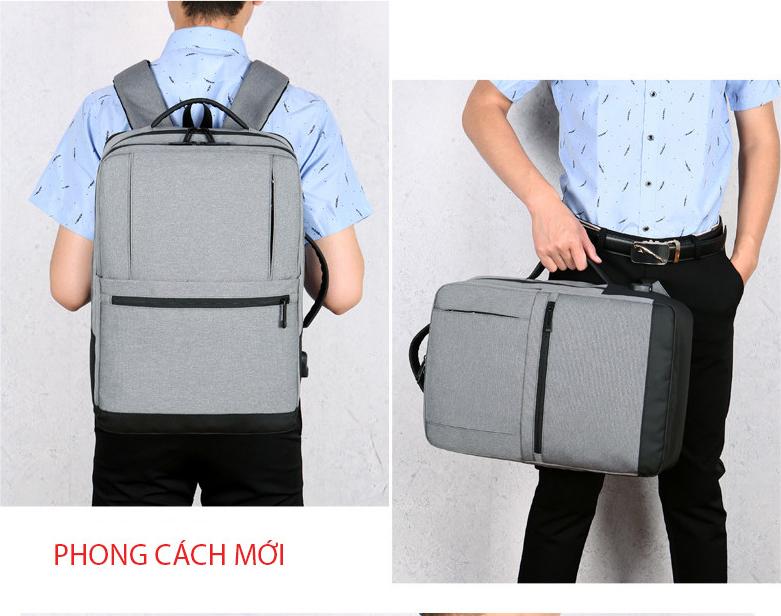 Ba lô du lịch thể thao nam công suất lớn phong cách mới tích hợp sạc USB tiện dụng và công nghệ chống thấm nước
