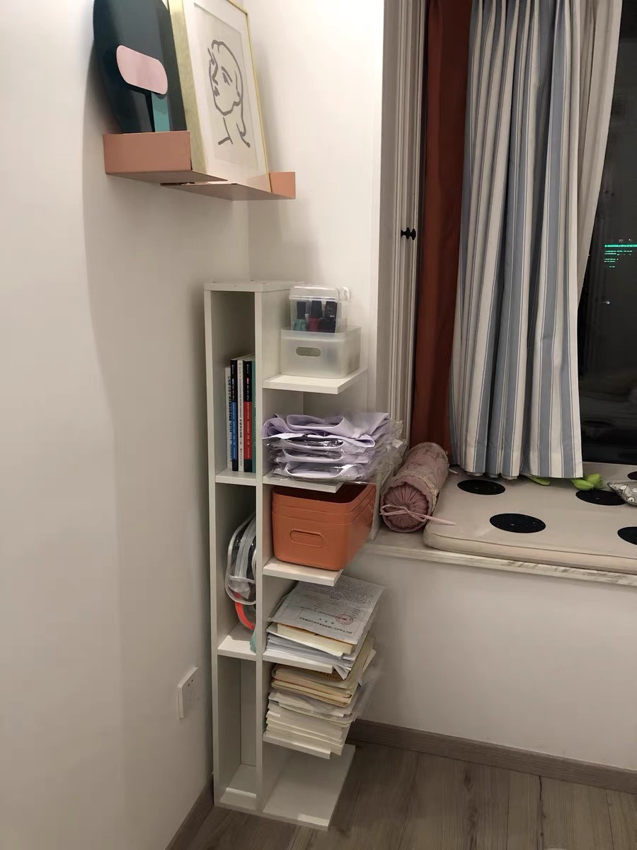 Kệ sách gỗ trang trí để sàn nhiều tầng gỗ MDF chống ẩm cao cấp phong cách tối giản hiện đại sang trọng