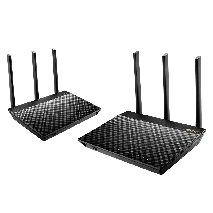 Router Wifi Mesh Asus RT-AC67U (2 Pack) Băng Tần Kép AC1900 - Hàng Chính Hãng