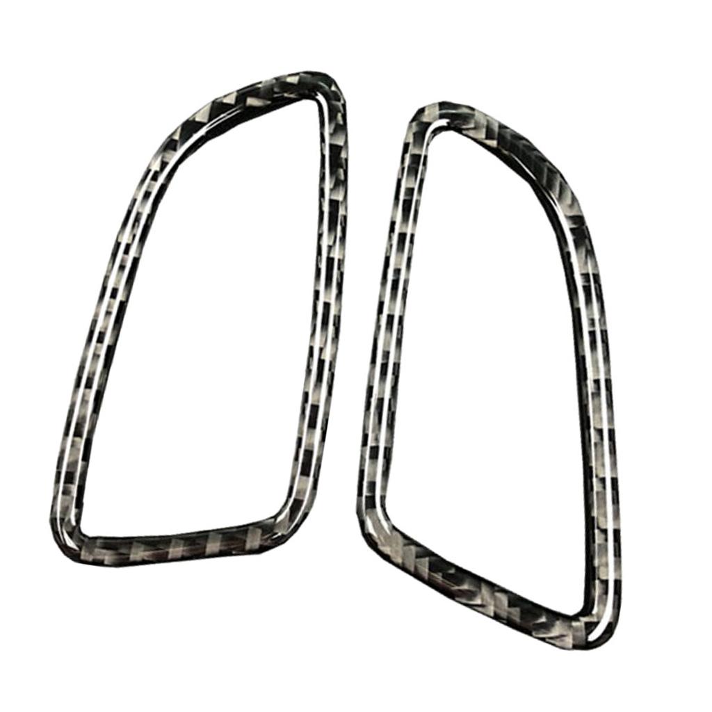 2x Air Vent Outlet Cover Trim Frame Sticker for W205 Carbon Fiber