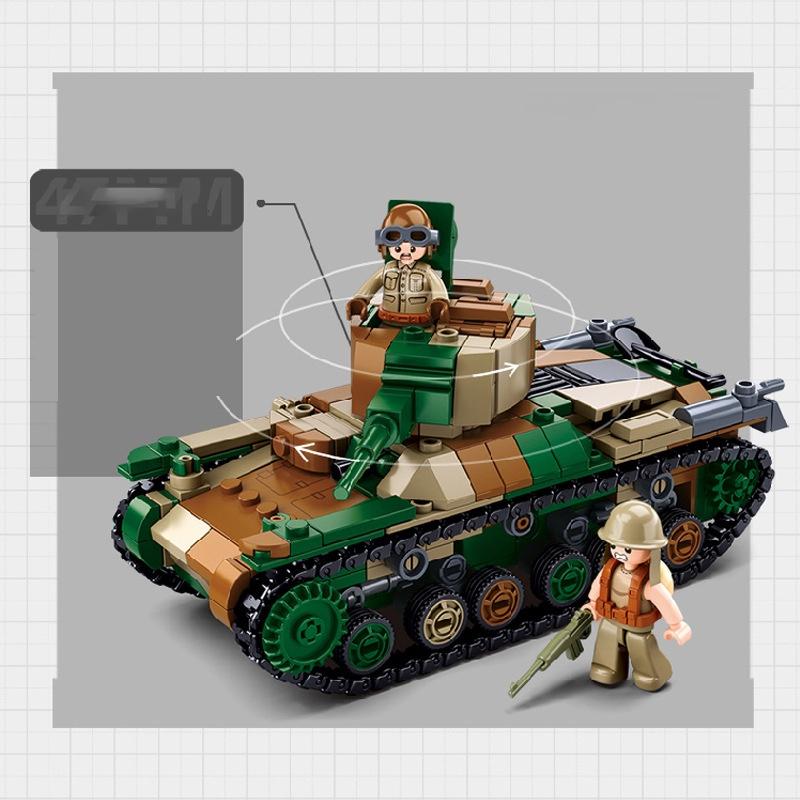 Đồ chơi Lắp ráp Xe Tăng T-97, Sluban B1107 Medium Tank, Xếp hình thông minh, Mô hình quân sự