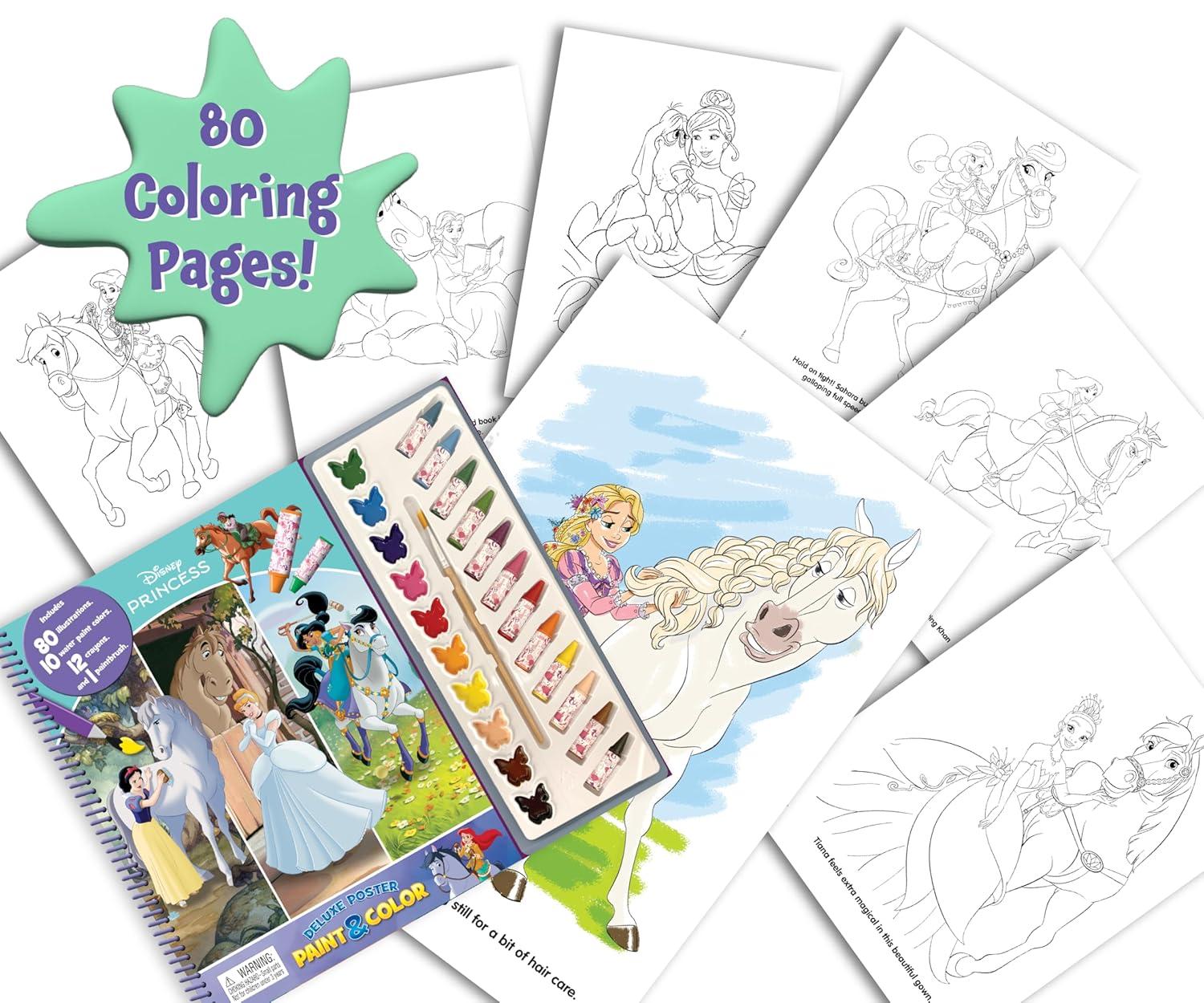 Sách Disney Princesses #2 Deluxe Poster Paint &amp; Color