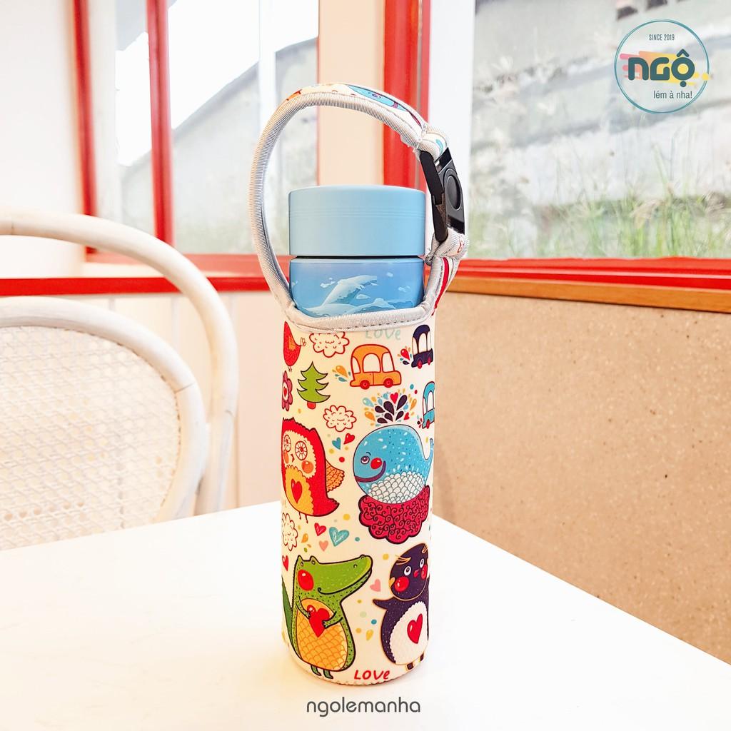 TÚI ĐỰNG BÌNH / LY GIỮ NHIỆT TIỆN LỢI < 650ml - Họa tiết tươi sáng