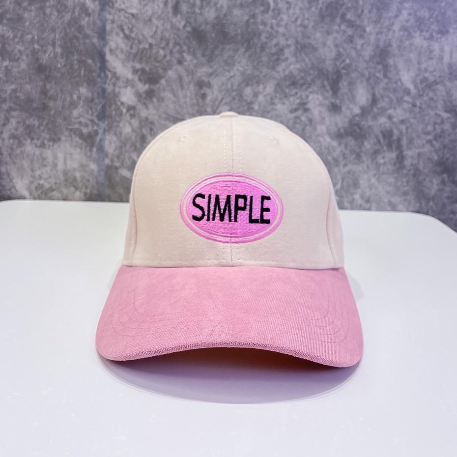 Mũ lưỡi trai Nón kết Nhung cao cấp thêu chữ Simple and Duck 401 phong cách Ulzzang form unisex nam nữ