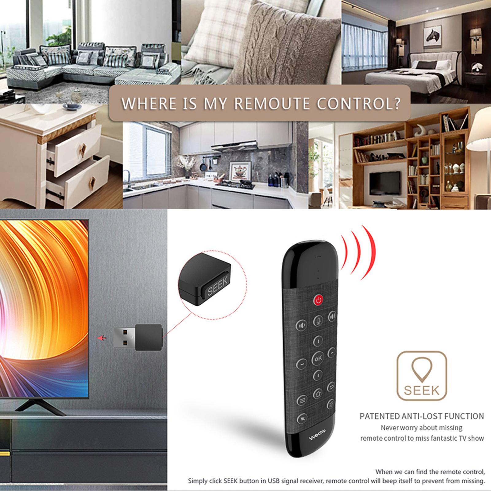 Chuột không dây Micrô điều khiển từ xa bằng giọng nói,2.4G Con quay hồi chuyển dành cho Android thông minh