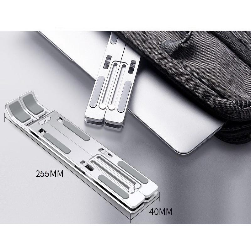 Đế tản nhiệt dạng xếp, siêu mỏng N3 Notebook Holder dùng cho Macbook/Laptop (0.3cm slim, 8°)hợp kim, gấp gọn.