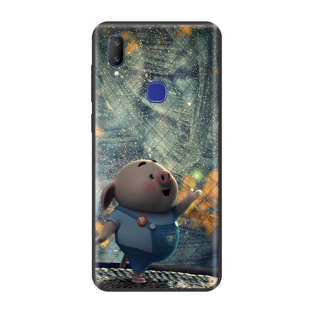 Ốp lưng TPU viền dẻo cho điện thoại VIVO V11I Hình Heo Con Chạy Bộ
