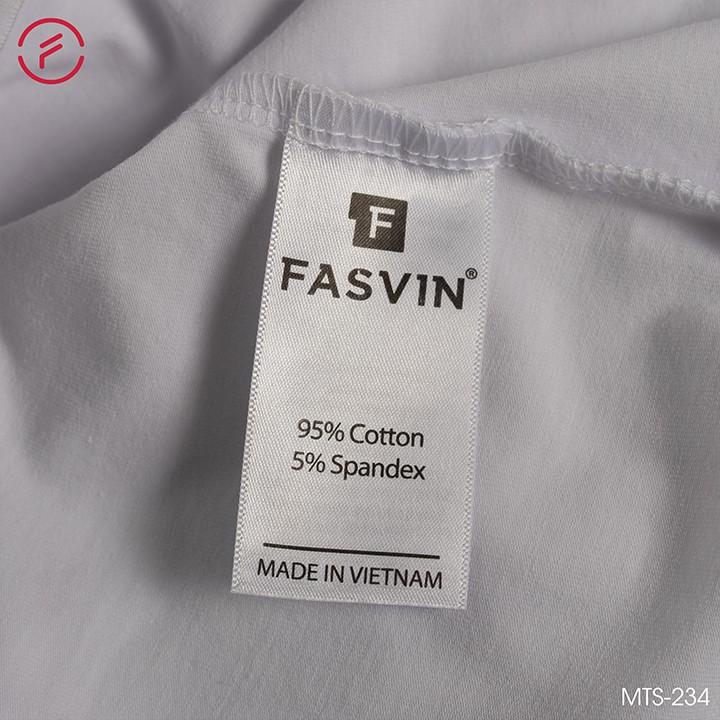 Áo thun nam Fasvin TS20234.HN vải cotton mềm mịn thoáng mát không bai không xù, bền màu