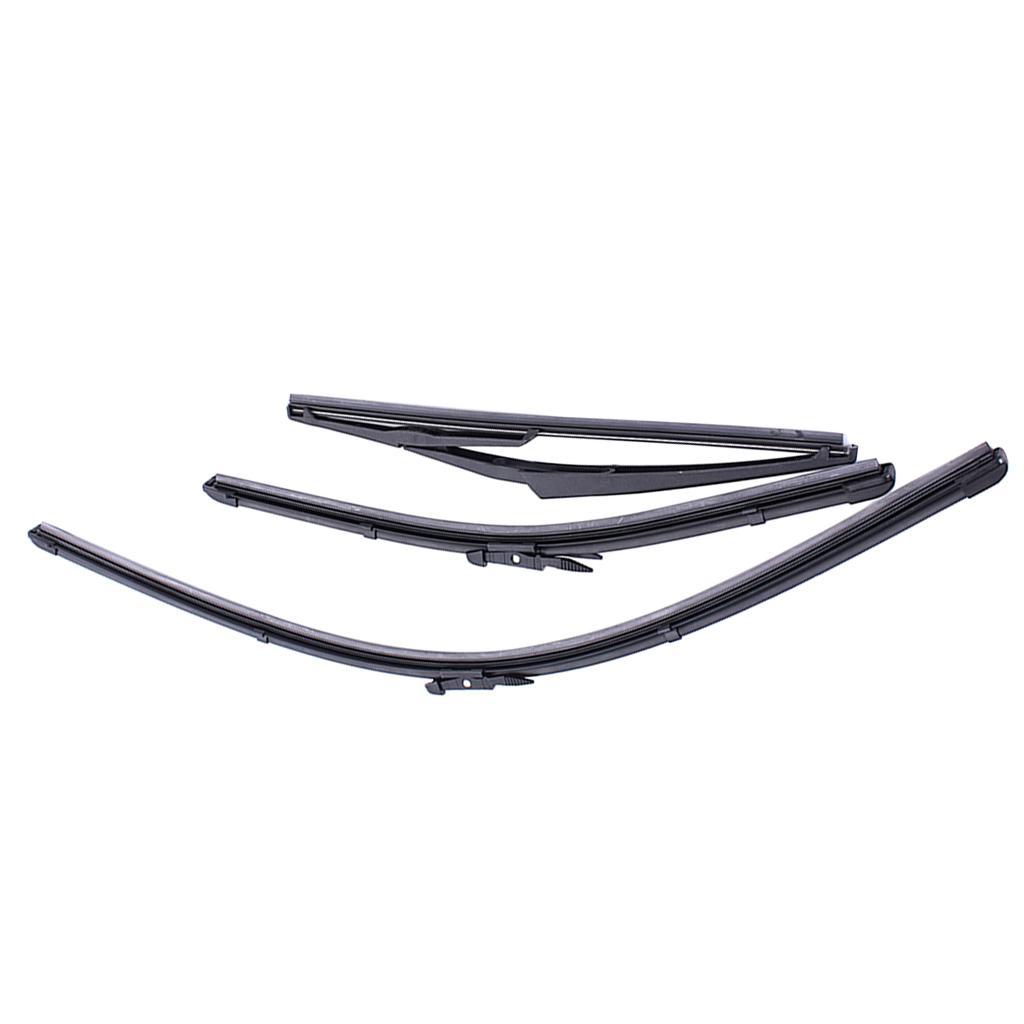 3Pcs Windshield Wiper Arm and Wiper Front & Rear for Grande Punto