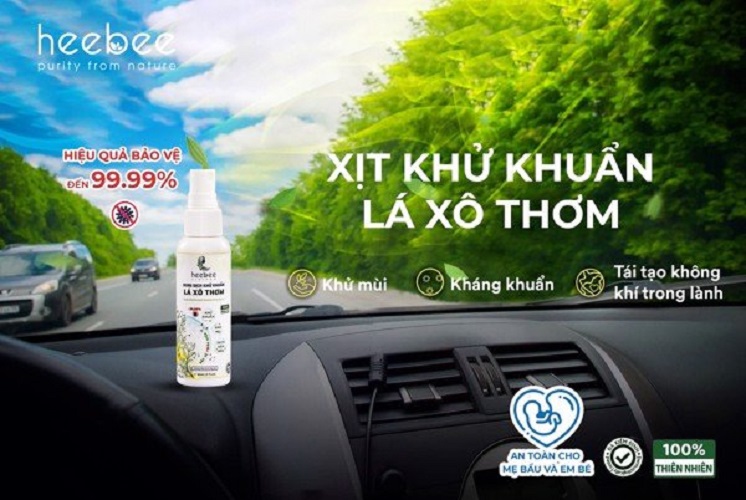 Dung Dịch Khử Khuẩn Lá Xô Thơm Làm Sạch Không Khí, Khử Mùi Hôi Heebee Sage Disinfectant Deodorizing Spray 60ml - 1000ml