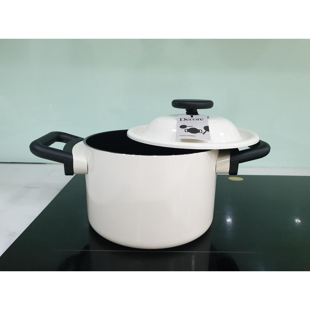 Nồi Decor Chống Dính Cao Cấp 18cm 2 tay cầm LDE1182IH màu trắng sữa