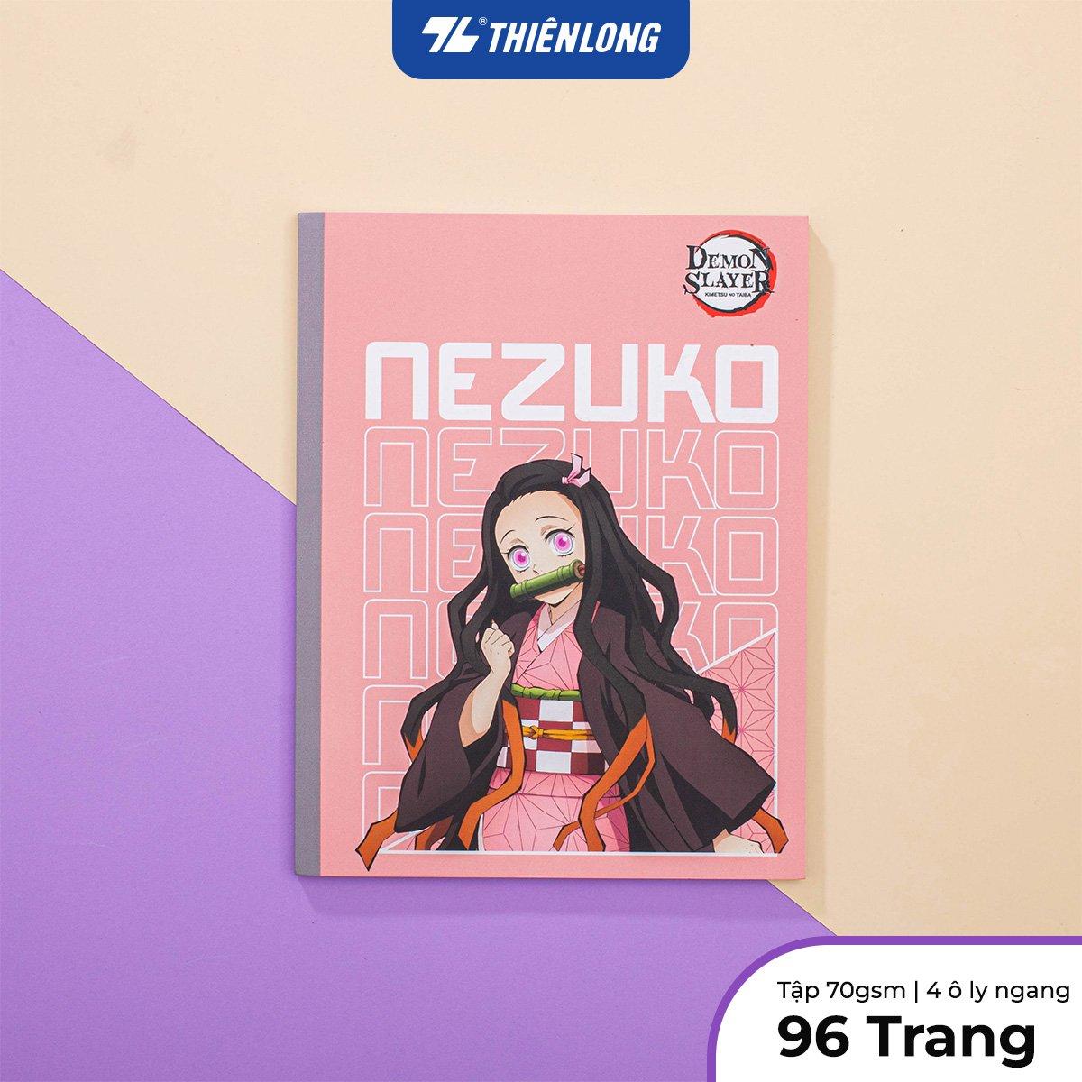 Combo 5/10 Tập vở Thiên Long 96/200 trang 4 ô ly ngang 2mm 70gsm - dành cho học sinh, sinh viên - Phiên bản Demon Slayer