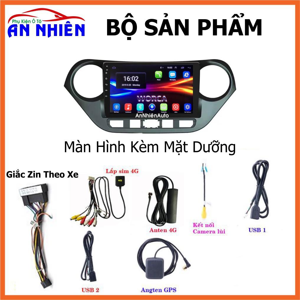 Màn Hình 9 inch Cho Xe HYUNDAI I10 - Chạy Android Tiếng Việt - Đầu DVD Android Kèm Mặt Dưỡng Giắc Zin HUYNDAI I10