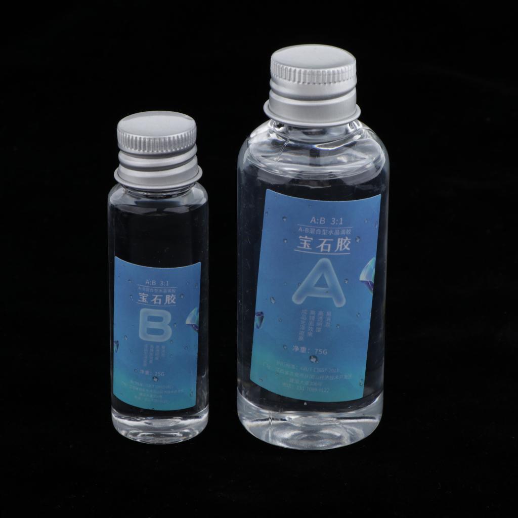 4 Bottles AB Clear Crystal Epoxy Resin Glue For DIY Crafts 3:1 10g Hard Glue