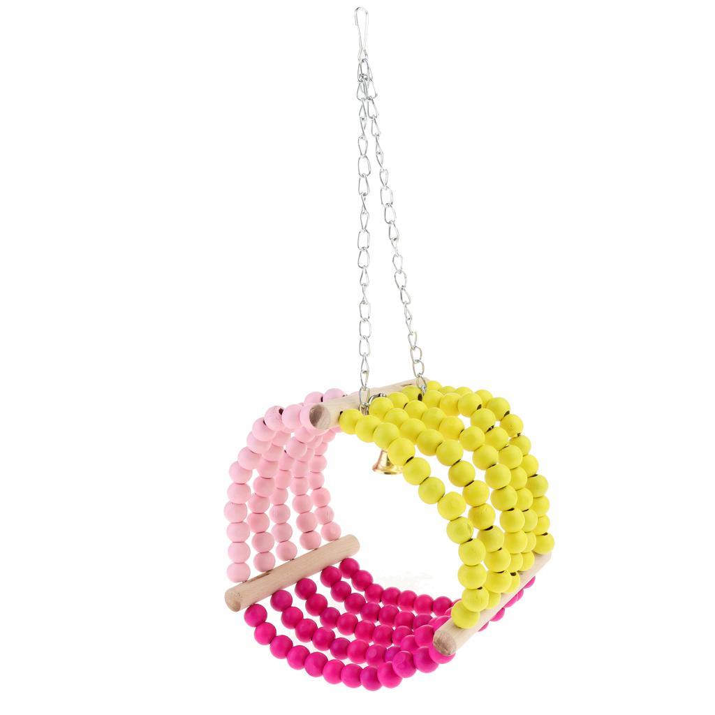 Wooden Bird Swings Budgie Swing Toys Hammock for Parakeets Budgie Bird S