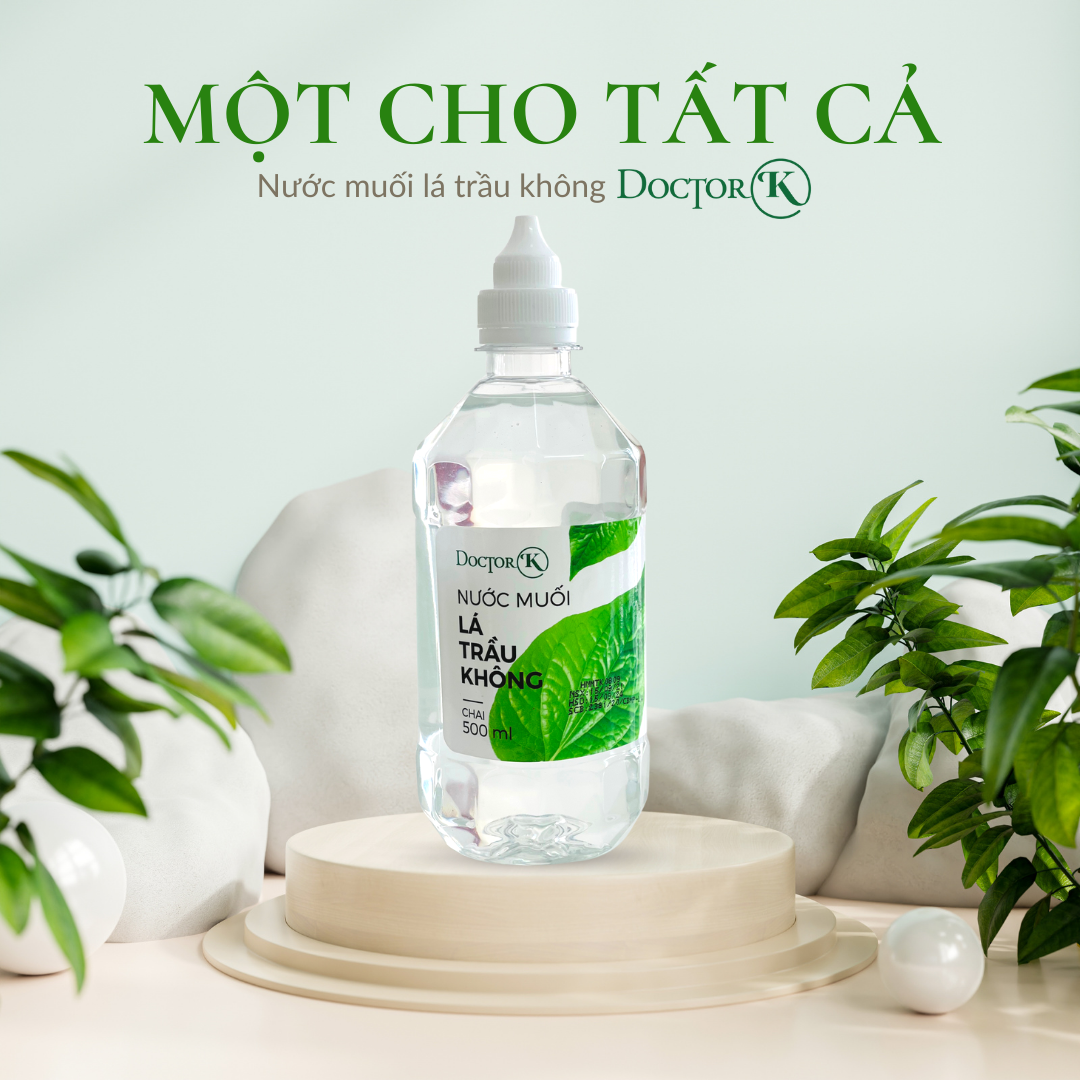 &lt; 1 Chai 500ml&gt; Nước muối sinh lý lá trầu không Doctor K - Trị viêm loét, hôi miệng, mẫn ngứa - an tâm sử dụng