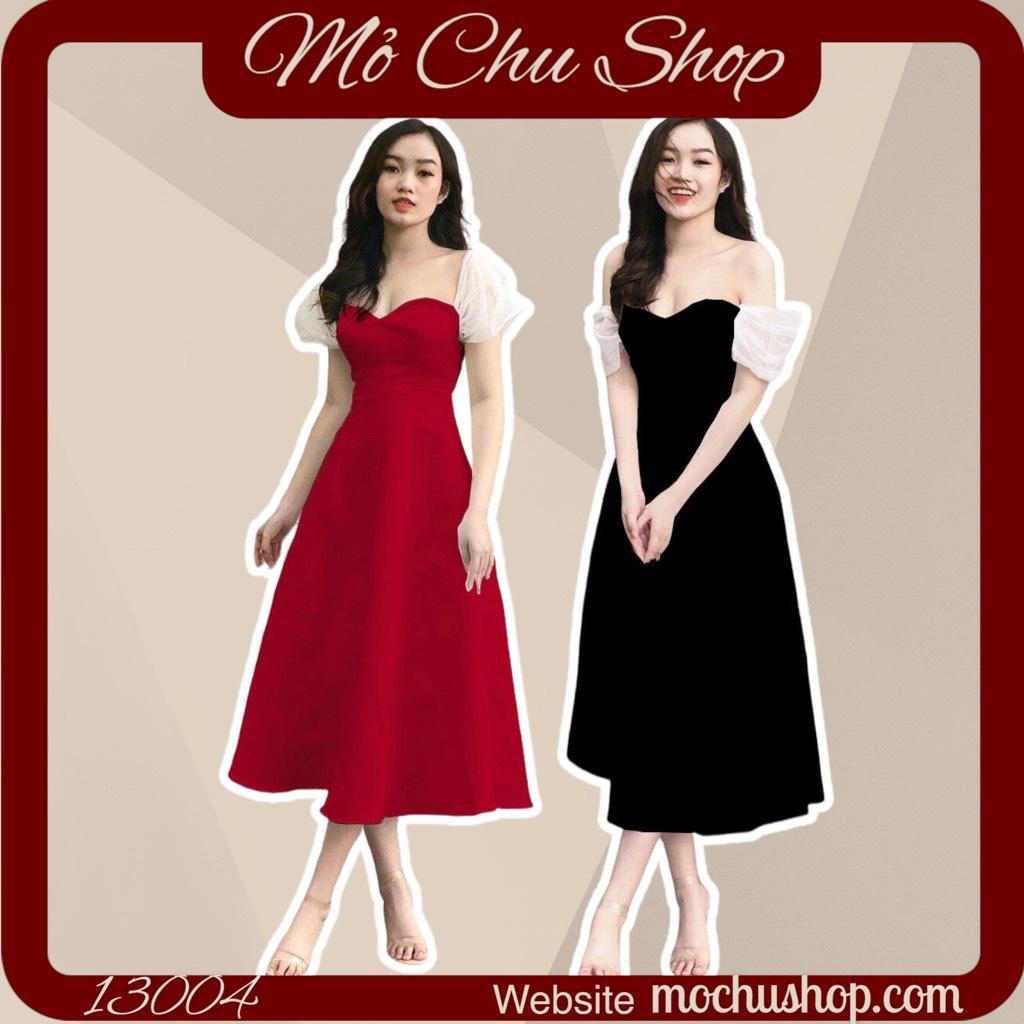 ĐẦM XÒE CÚP NGỰC RỚT TAY VOAN 13004