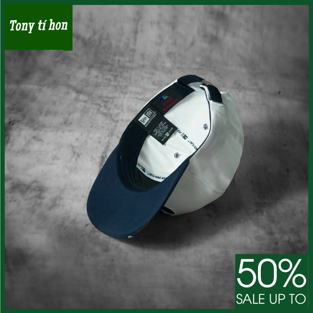 Tony tí hon - Mũ/nón kết lưỡi trai Snapback YK trắng phối logo xanh