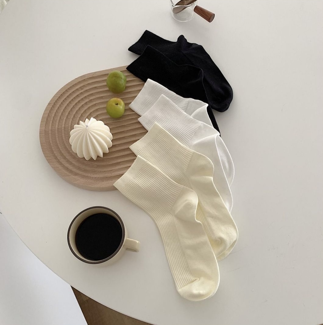 SET 5 ĐÔI TẤT VỚ NƠ NỮ DỄ THƯƠNG MÃ 55 DÀNH CHO NỮ