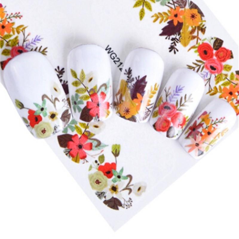 Decal Dán Móng Nghệ Thuật Họa Tiết Nhiều Màu Sắc