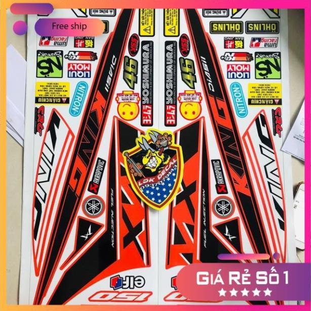 Tem rời exciter 150 mx king 3 lớp chống nước ko bay màu bảo hành màu sắc vĩnh viễn