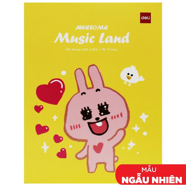 Tập Học Sinh - 5 Ô Ly Vuông - 96 Trang 100gsm - Deli CNA96-AML (Mẫu Bìa Giao Ngẫu Nhiên)