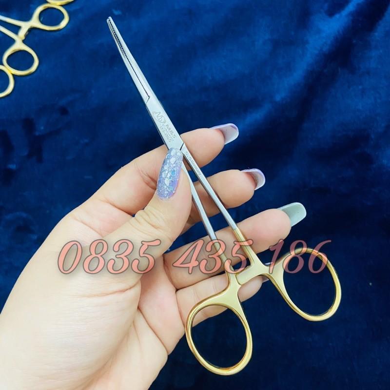 Kelly mũi cong cán vàng cao cấp - Kẹp kim cán vàng mũi cong - KẸP KIM CÁN VÀNG mũi cong
