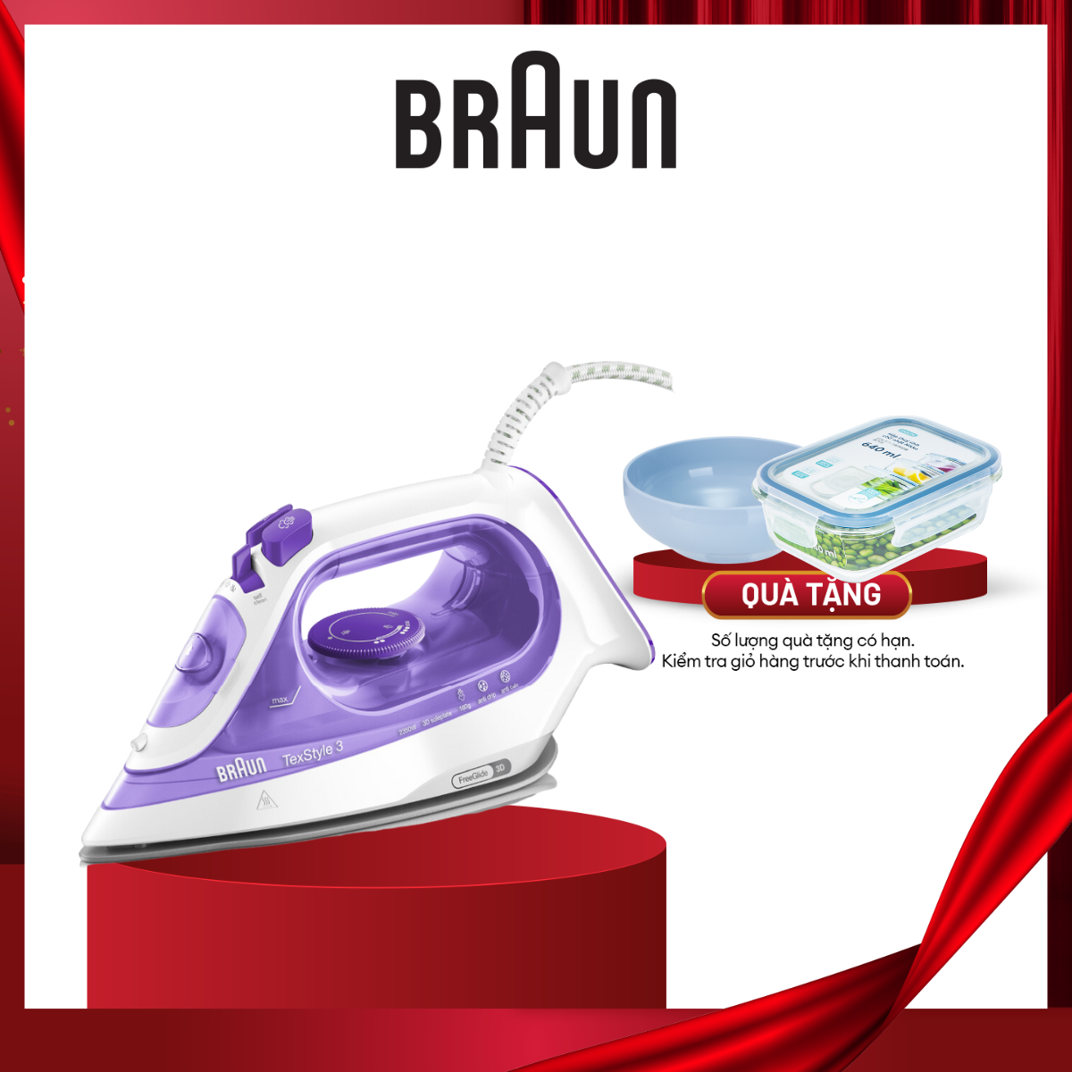 Bàn là hơi nước Braun SI3042VI-Hàng chính hãng