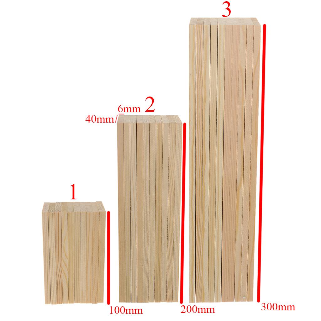 10x Unfinished Wood Wooden Rectangular Plaque Board for Modelling Material