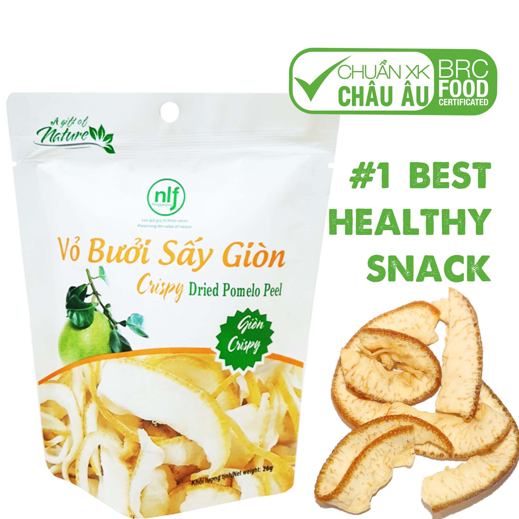 Vỏ Bưởi Sấy Giòn Nông Lâm Food gói 25g | Ăn vặt tốt cho sức khỏe | Healthy Snack | Ăn vặt văn phòng | Ăn vặt nổi tiếng Sài Gòn | Trái cây sấy dẻo dinh dưỡng ăn liền | Ăn vặt giảm cân &amp; giữ dáng | Ăn vặt đẹp da | Ăn vặt xế chiều