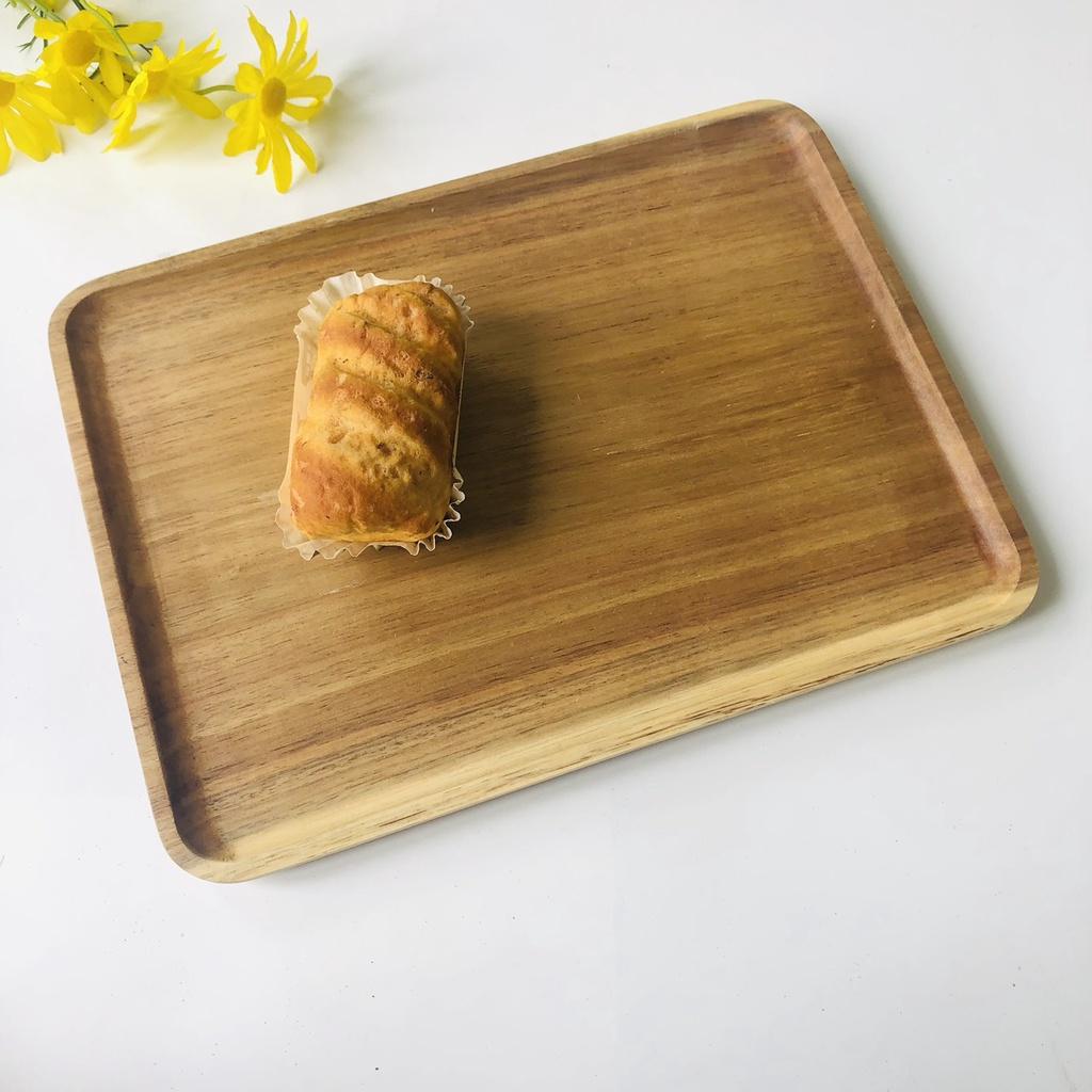 KHAY GỖ KEO Nguyên Khối 32x24x2 cm, Khay Gỗ Làm Thủ Công, Đựng Trà Bánh, Trái Cây, Chụp Ảnh Trang Trí