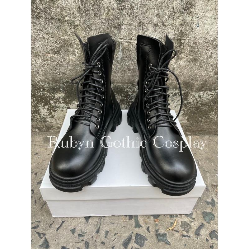 Giày Boots chiến binh khoá kéo cool ngầu độc lạ mới ( dây kéo phía sau ) A11